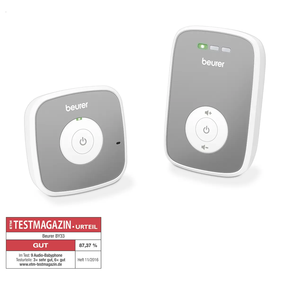 Babyphone Beurer BY 33 weiss,grau