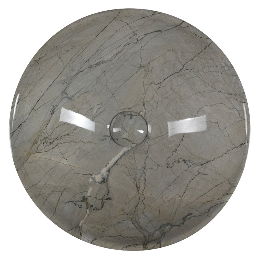 Sapho Dalma keramische waskom grijs marmer structuur 42x16,5cm