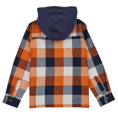 Name it - NKMLANE LS OVERSHIRT WH - Orange / Marine / Blanc