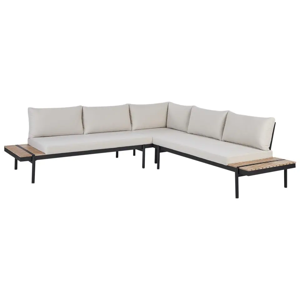 BELLARIVA - Loungeset 5-zits - Gebroken wit - Eucalyptus hout