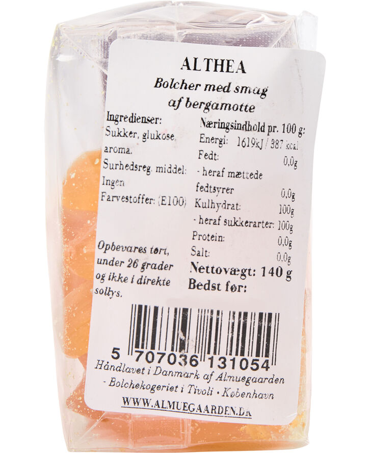 Almuegaarden Althea bolcher med smag af bergamotte No color