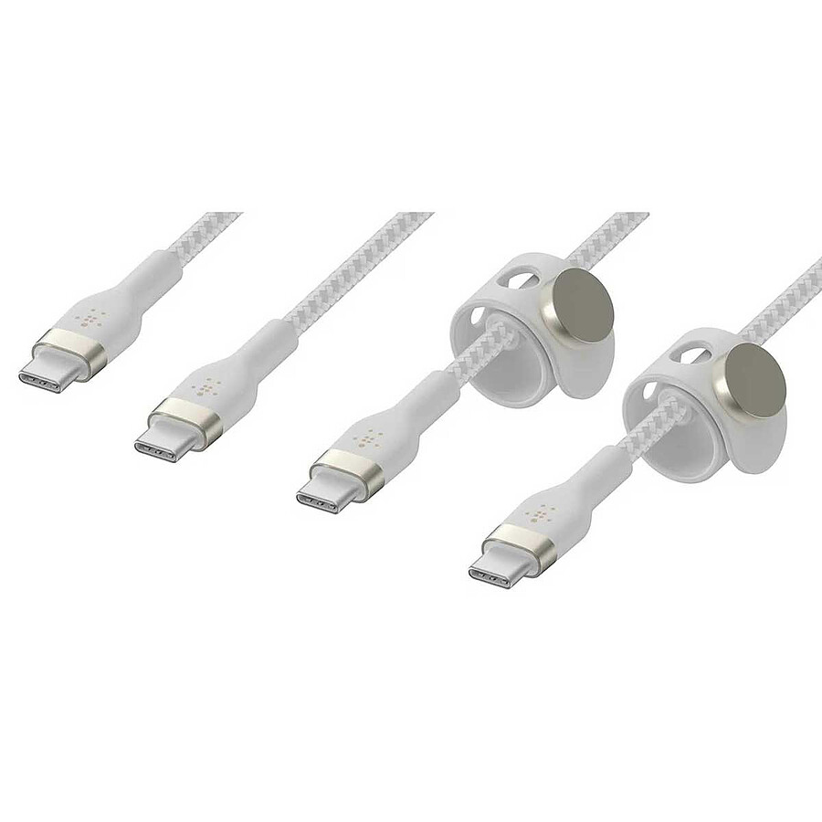 Belkin 2x Boost Charge Pro Flex Câbles silicone tressé USB-C vers USB-C - 1 m