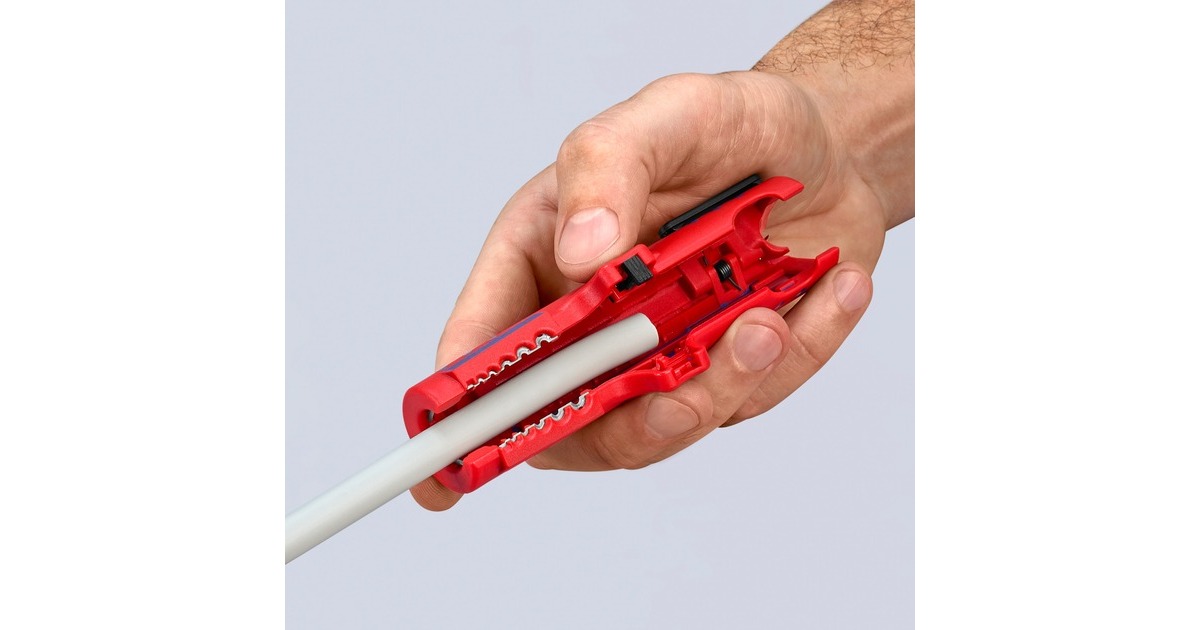 KNIPEXUniversele kabelstripper 1685125SB kabelstrip-/ontmantelingsgereedschap  (Rood/blauw)