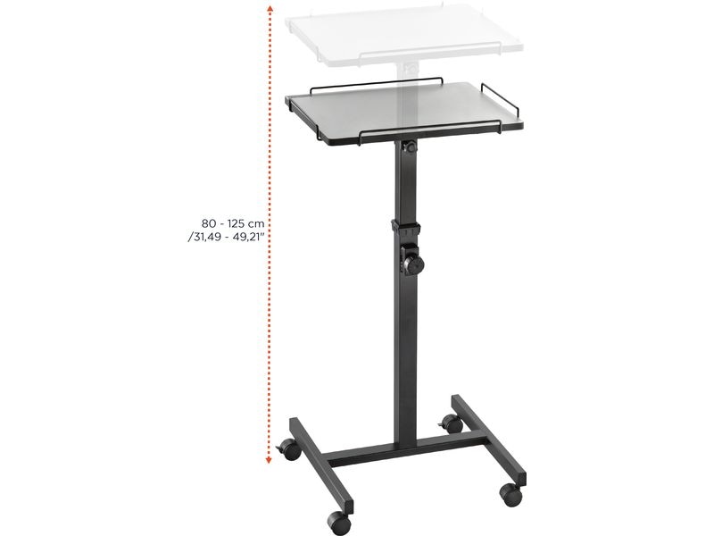 Celexon Projektionstisch PT2000B Schwarz Mobiler Projektor-Tisch