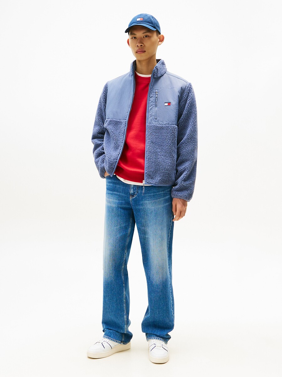 TOMMY JEANS<br>Jaqueta sherpa de tecido duplo