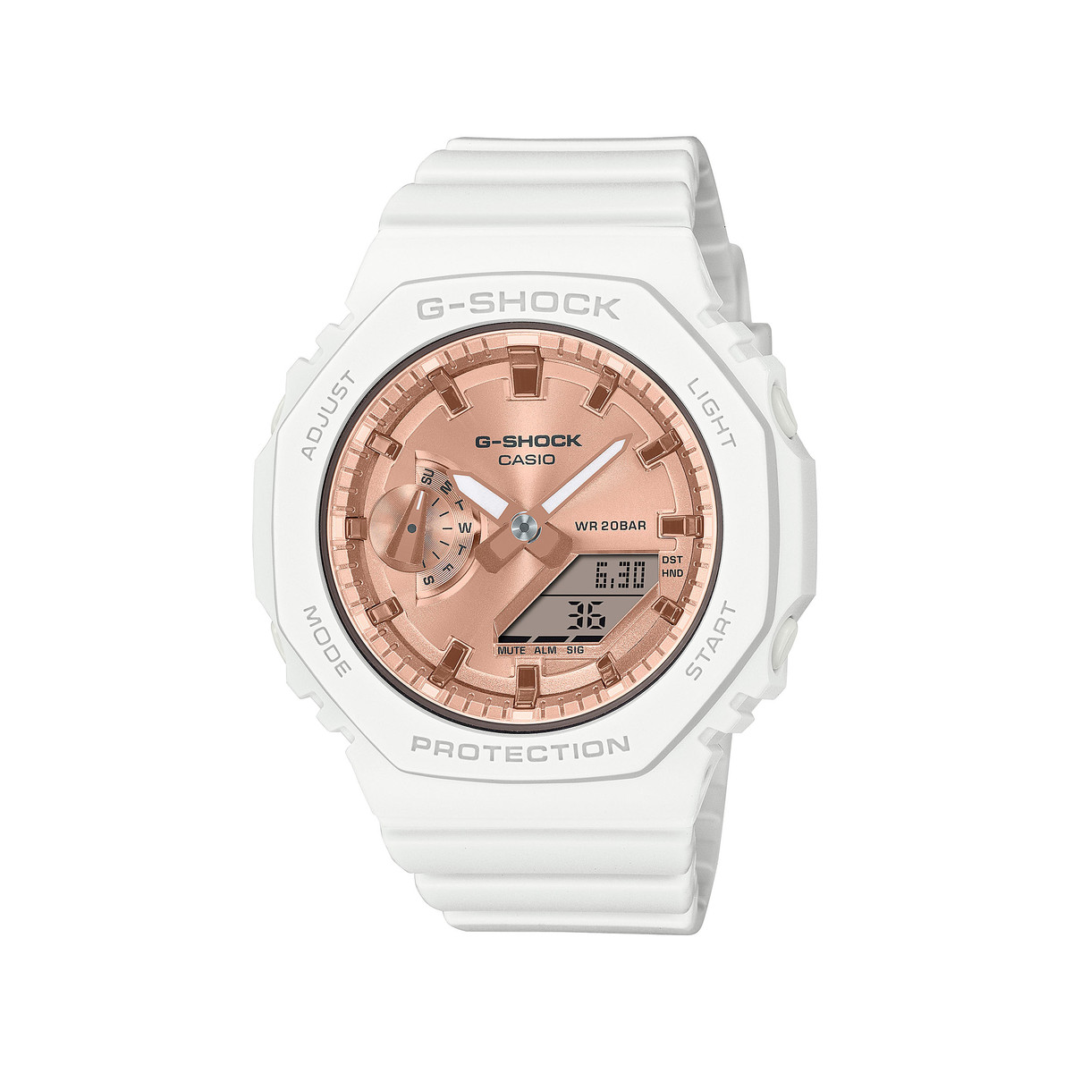 Montre CASIO G-SHOCK femme bracelet résine blanc