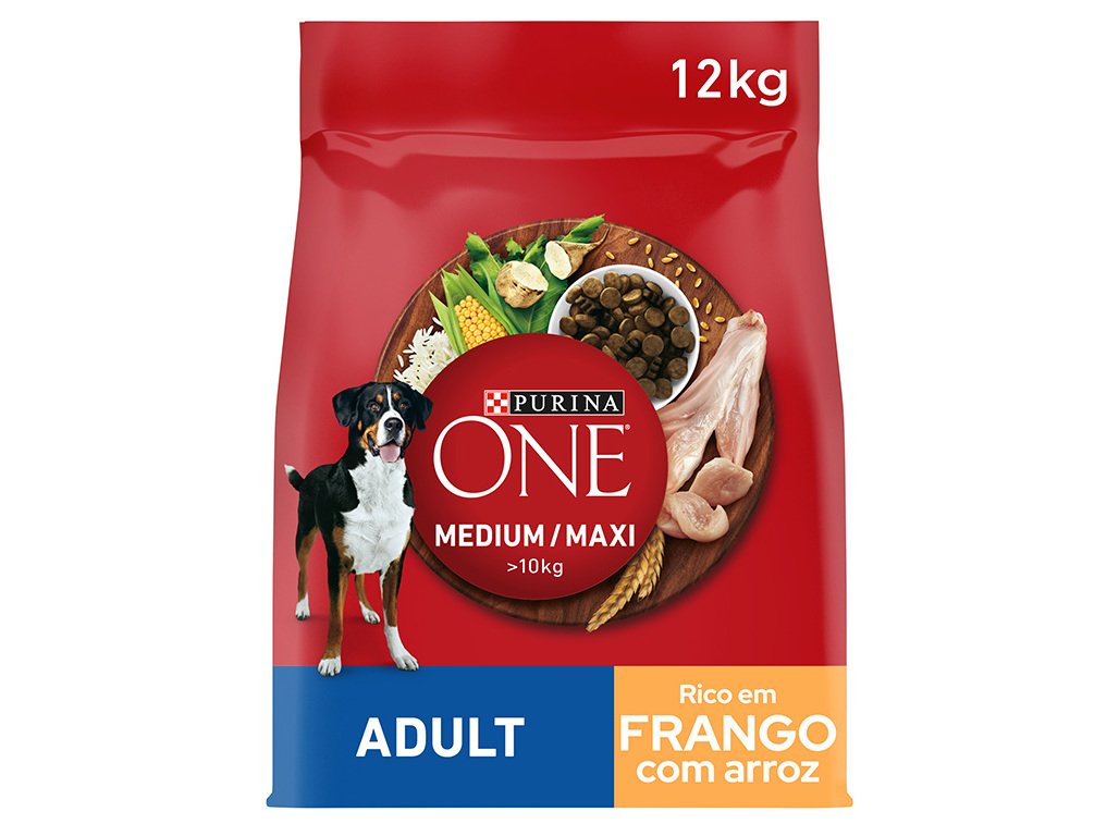 RAÇÃO PARA CÃO PURINA ONE MÉDIO / MAXI FRANGO 12KG