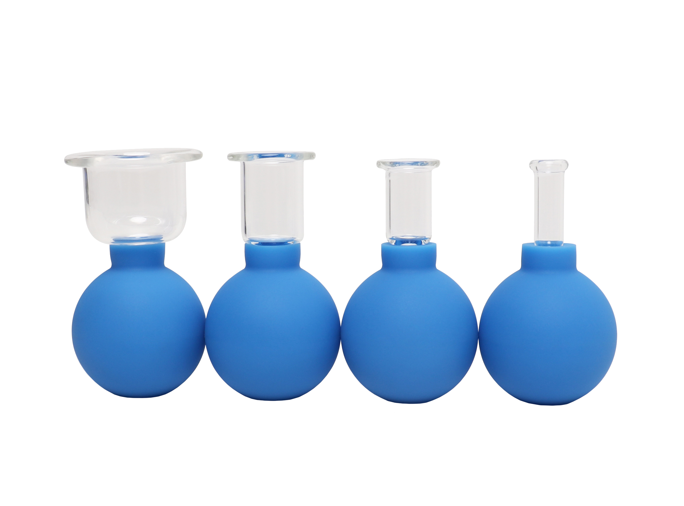 Schröpfgläser 4er Set blau