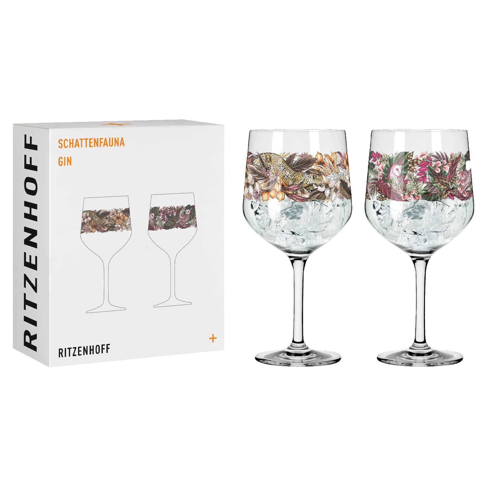 Ritzenhoff Gin-Gläser Schattenfauna 720 ml 2er Set