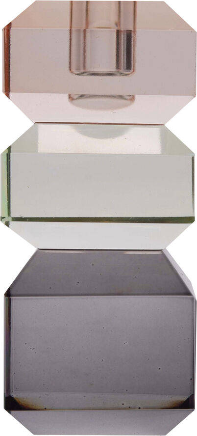 AU Maison Krystal stage, fersken/grøn/røg, 13x6x6 cm