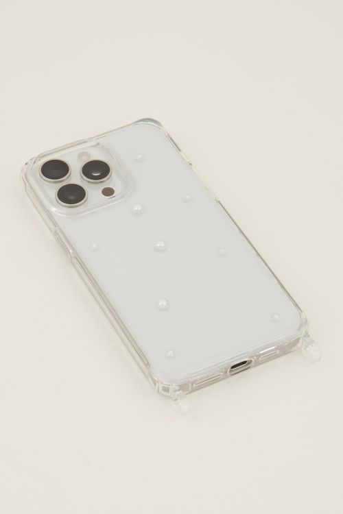 Transparant telefoonhoesje met parels