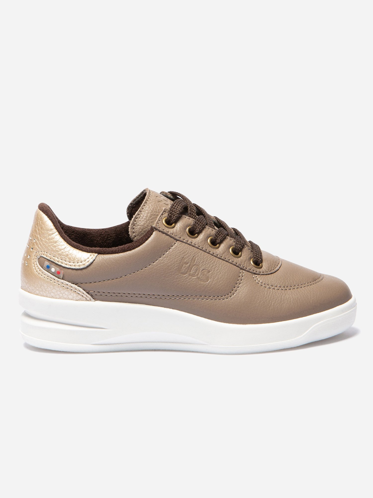 Baskets Femme Fabriquées en France Cuir Beige