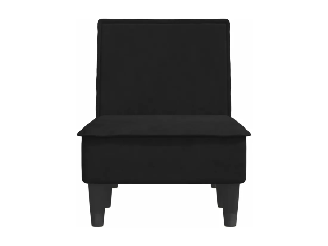 Chaise longue noir velours