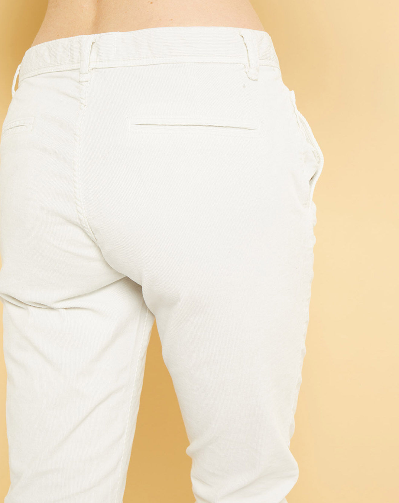 Acquaverde Pantalon chino Natural Tess new blanc craie