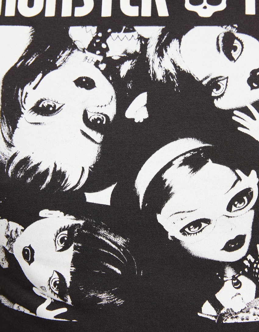Camiseta de manga comprida com estampa Monster High