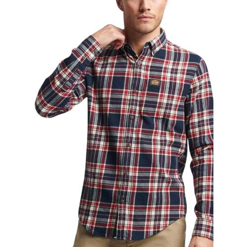 Superdry - L/S COTTON LUMBERJACK SHIRT Azul