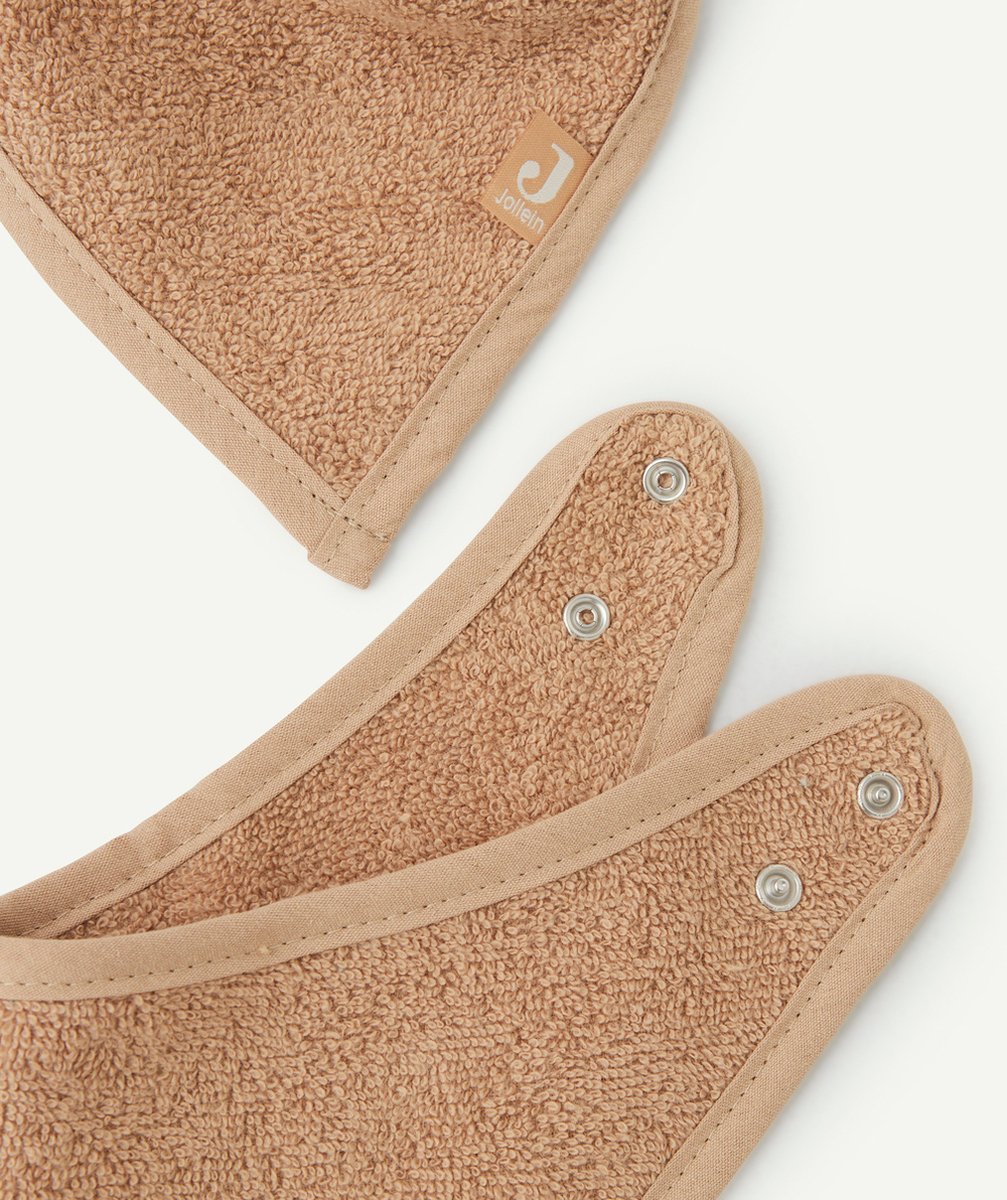 JOLLEINLOT DE 2 BAVOIRS EN EPONGE BANDANA BEIGE