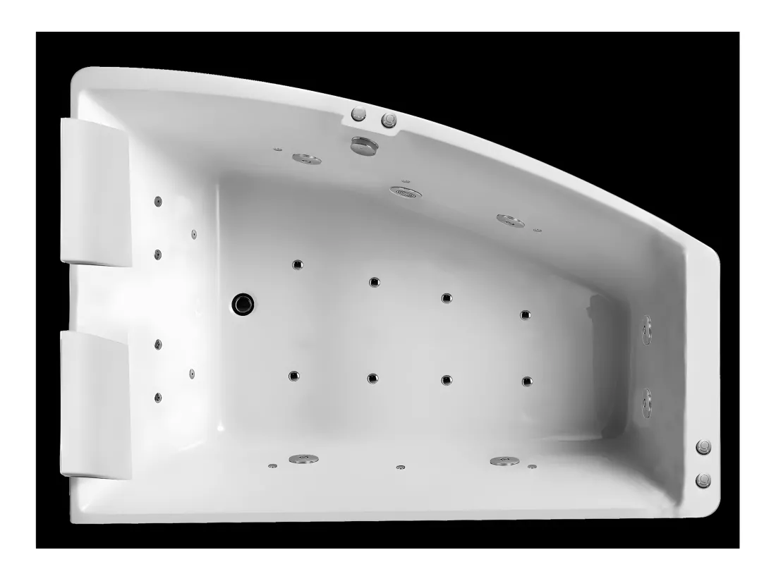 Baignoire balnéo 2 places SANGHA DUO Wave Droite L170xl(120x70)xH63cm, by SPALINA