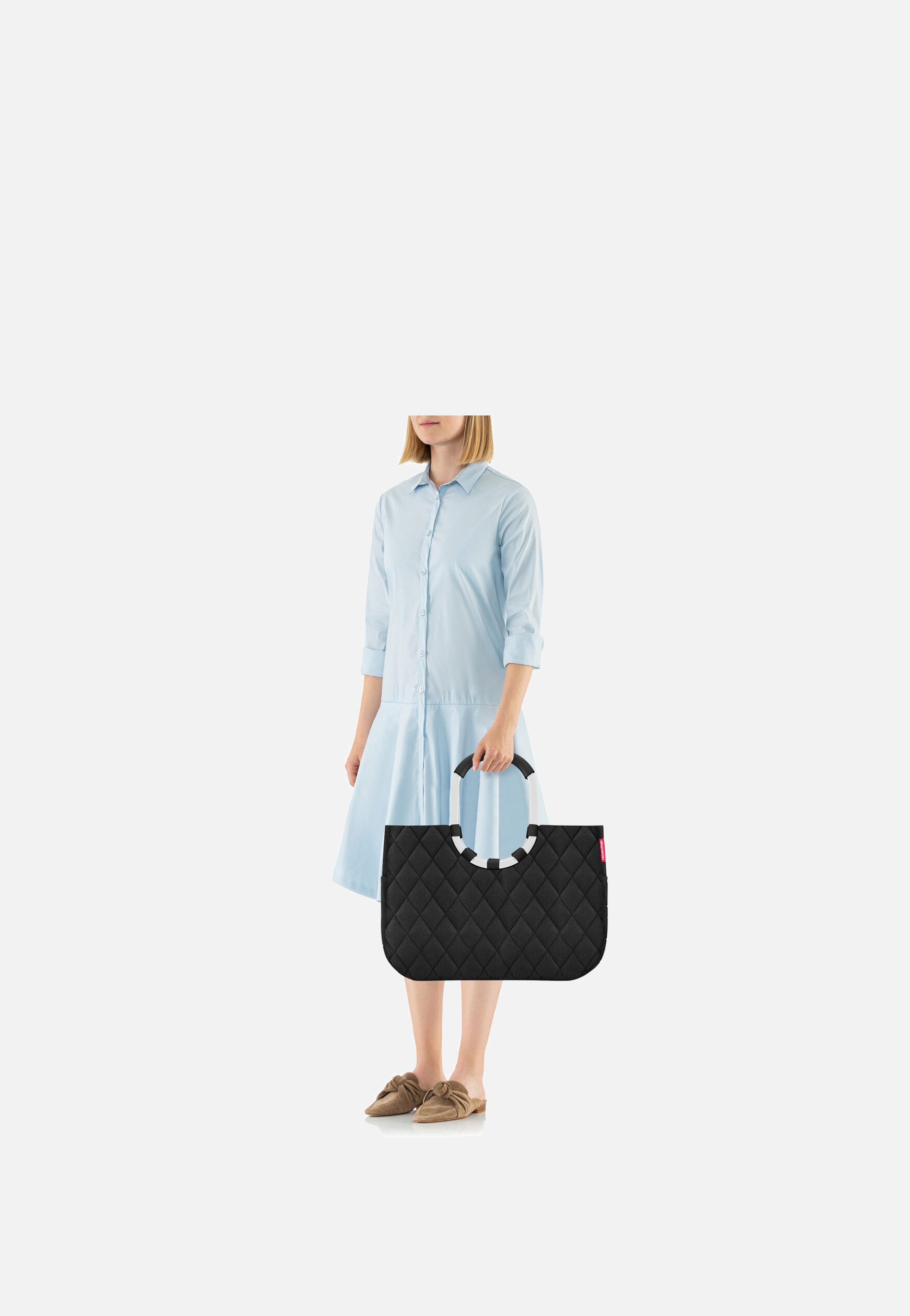 loopshopper L Rhombus Black - Einkaufskorb