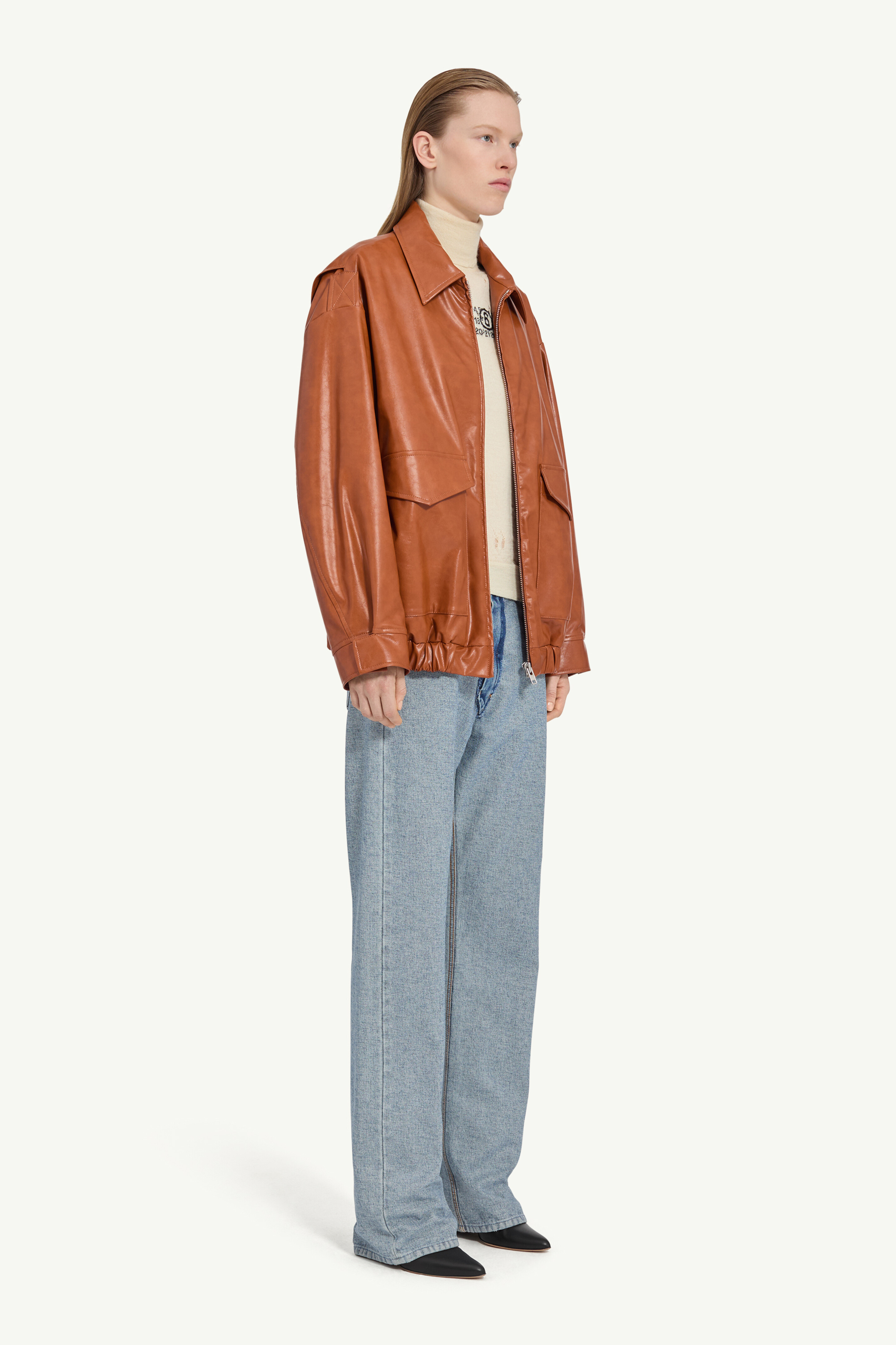 Veste en simili cuir pour femme | MM6