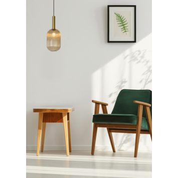 Lucide hanglamp Maloto amber Ø20 cm