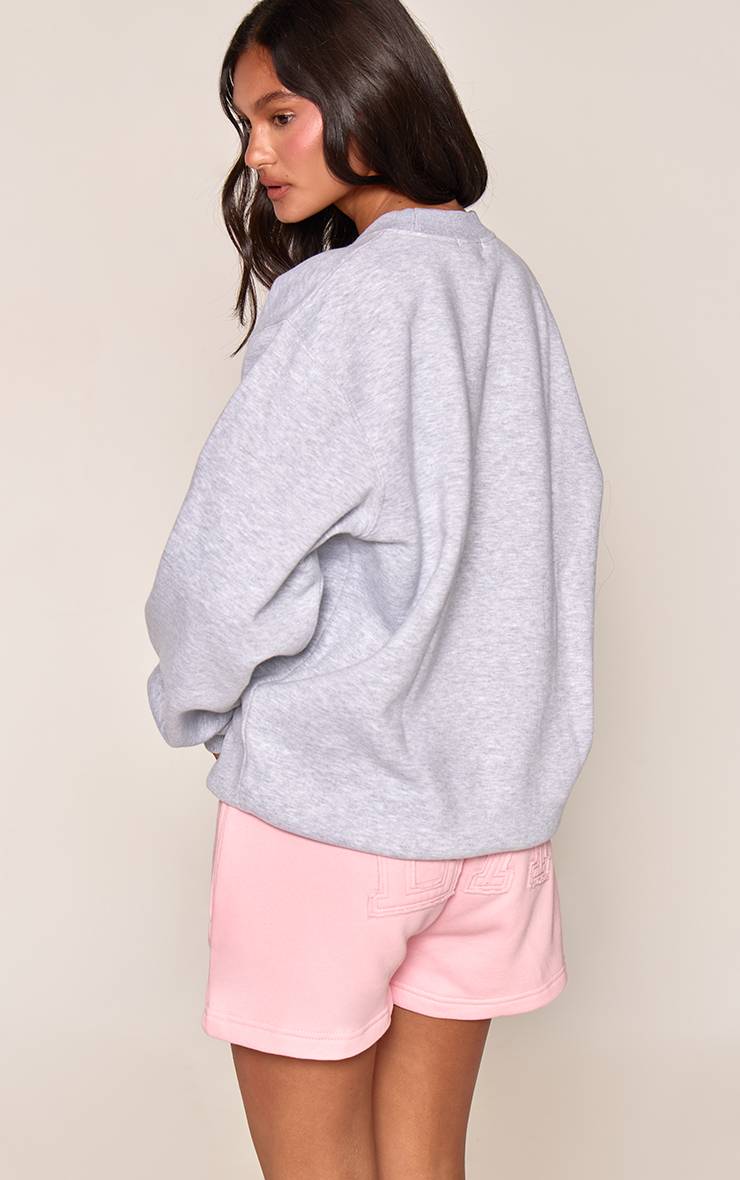 Gris Sweat-shirt À Enfiler Chiné Prettylittlething Imprimé