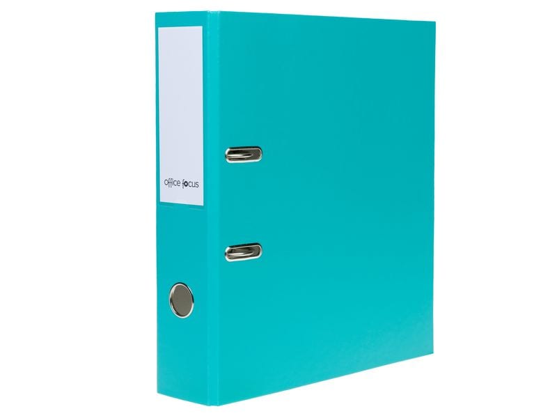 office focus Ordner A4 7 cm, Türkis A4-Ordner mit Rückenschild und Griffloch