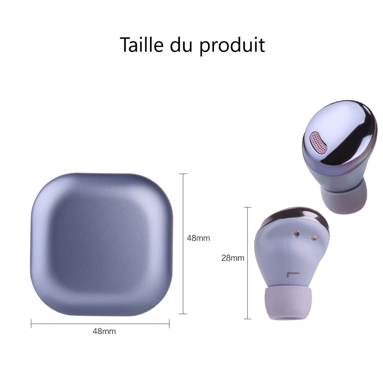 Onamaste Écouteurs Bluetooth sans fil violets