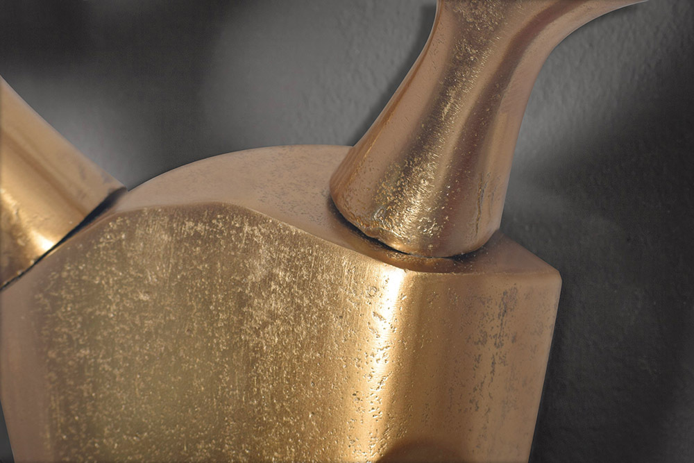 Moderne Wanddekoration VEADO 100cm gold Hirschgeweih