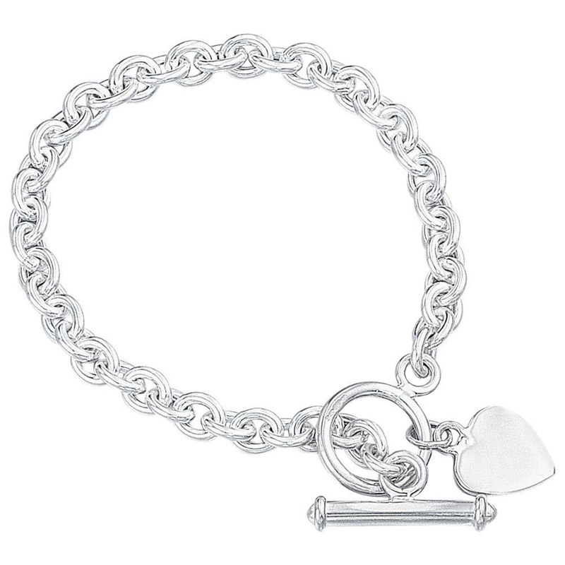 Bracelet coeur en argent 925/1000