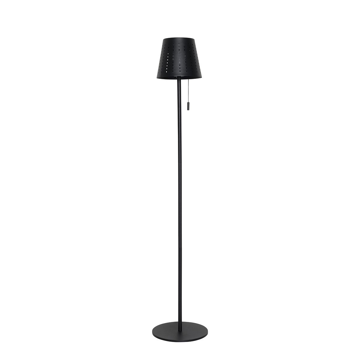 Buiten vloerlamp zwart incl. LED 3-staps dimbaar op solar - Ferre