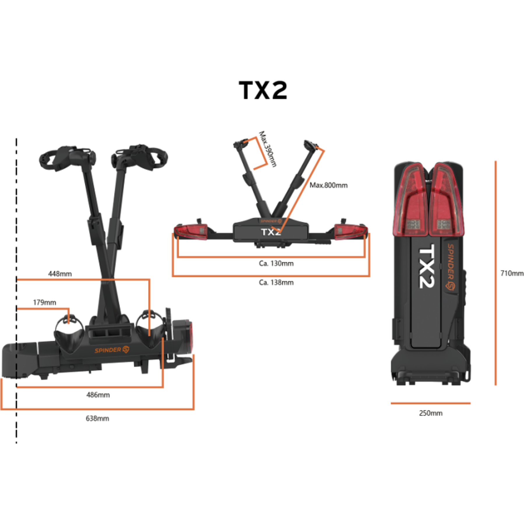Spinder TX2 Fietsendrager