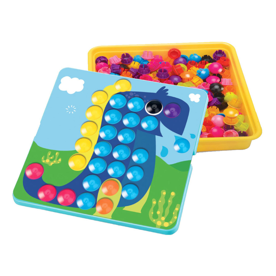 Kleurenbuttons met Opbergbox Geel, 55dlg.