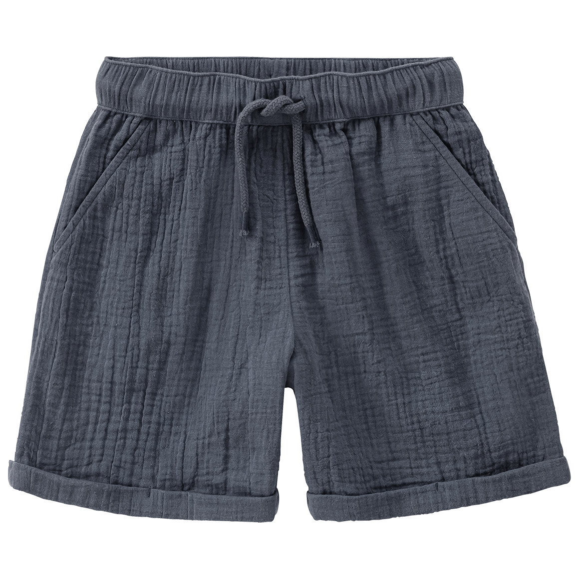 Topolino Pure Collection Kinder Musselin-Shorts mit Elastikbund dunkelblau