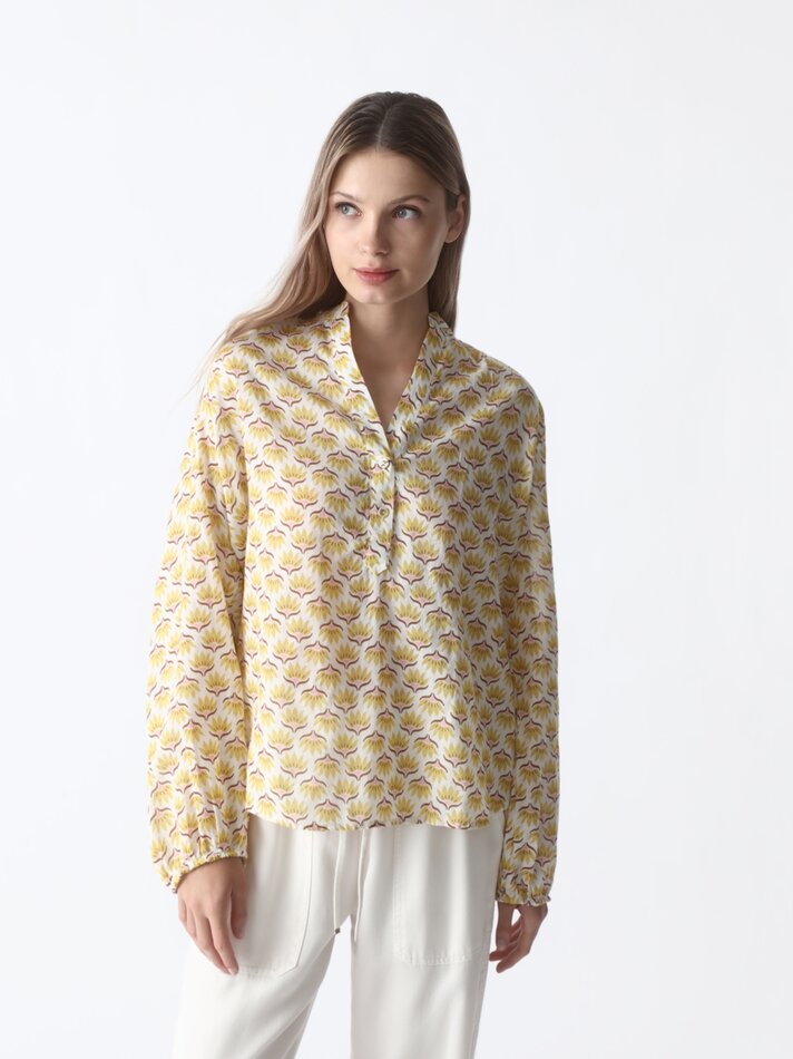 Camisa com colarinho Baker - Amarela