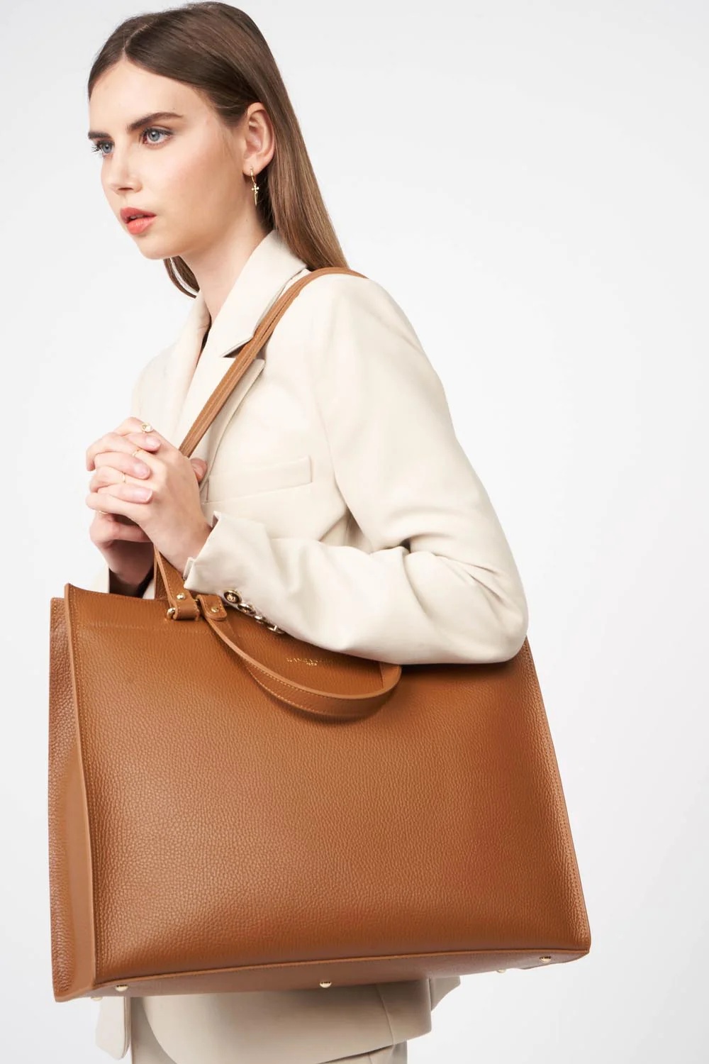 Foulonné Double-Très grand sac cabas épaule