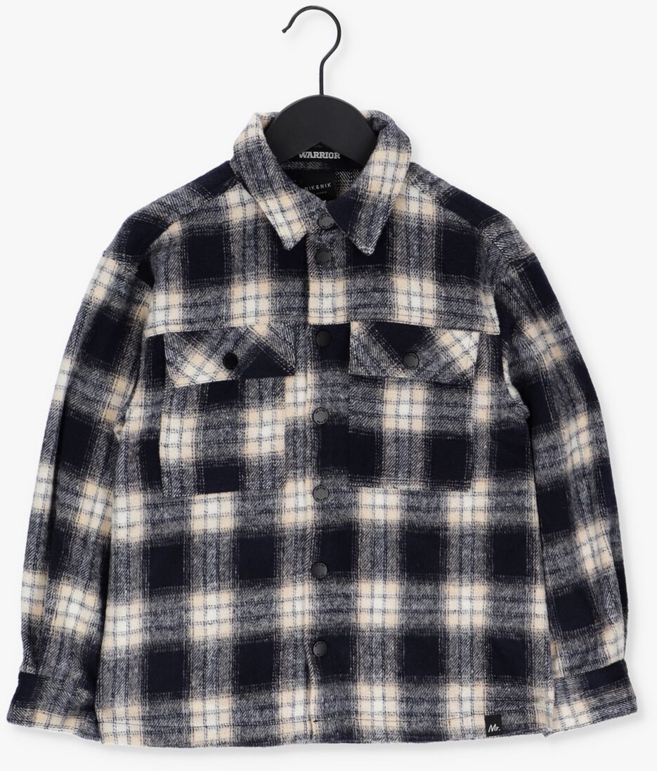 NIK & NIK blauwe nik & nik casual overhemd lennard shirtjacket