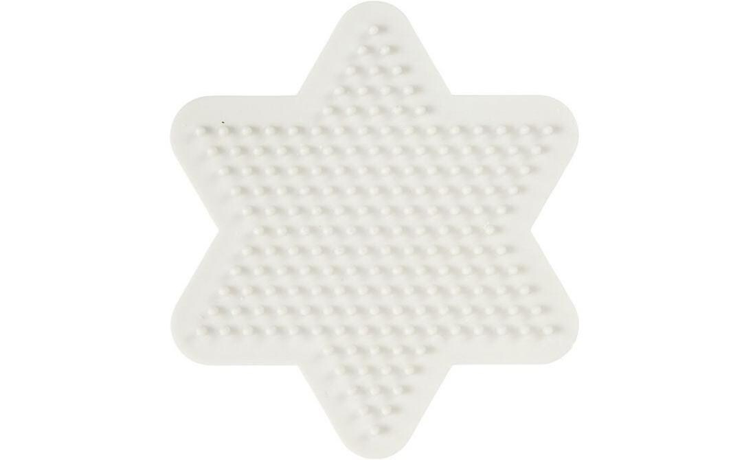 Bügelperlen Platten Nabbi Stern WeissSteckplatte für tolle Bastelperlen-Projekte