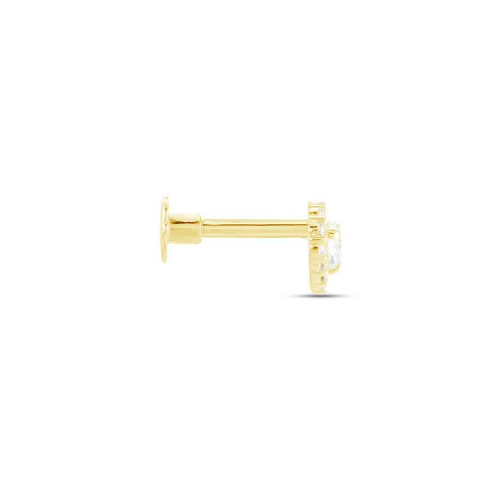 Piercing D'oreille Or Jaune Mirabia Oxydes De Zirconium