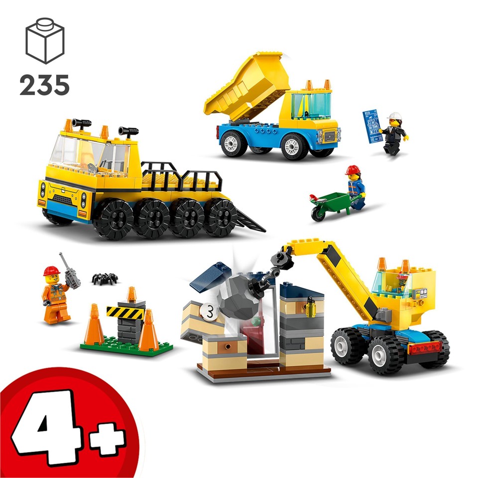 LEGO City - Entreprenørmaskiner og nedrivningskran (60391)