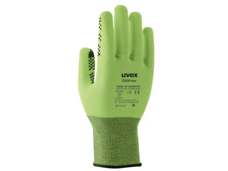 Uvex C500 dry, Grøn, Voksen, Voksen, Unisex, 1 stk, Polyethylen, Viskose, Polyamid, Glasfiber