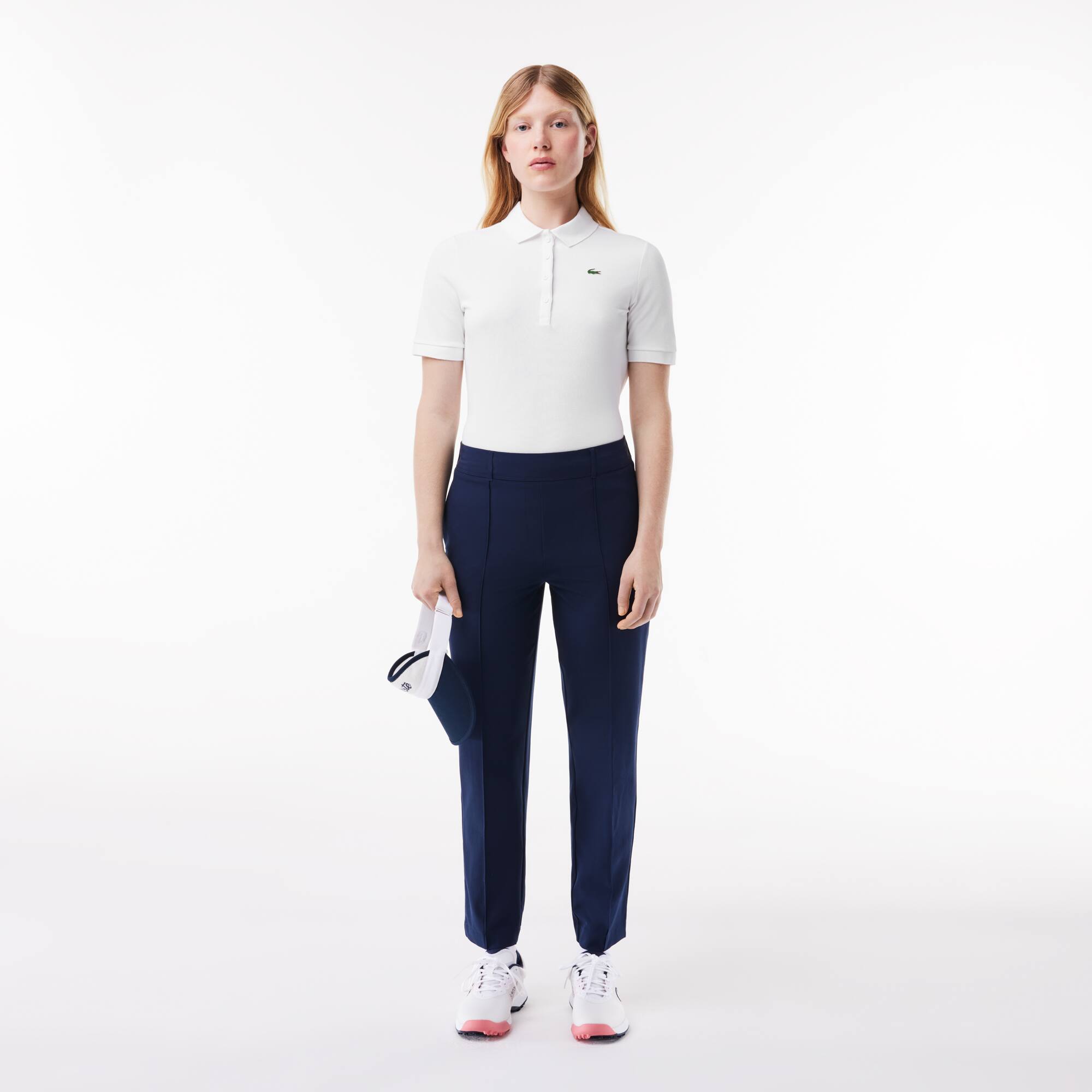 Polo femme slim fit Golf Lacoste SPORT ultra-dry en coton biologique Manches Courtes - Blanc - Lacoste - Femme