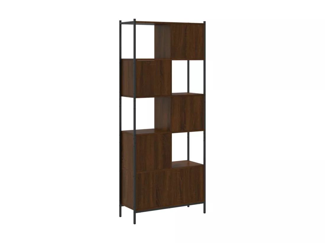 Bibliothèque chêne marron 72x28x172 cm bois d'ingénierie