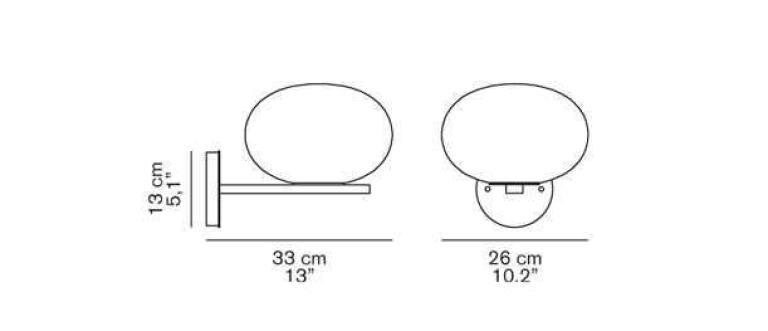 Oluce Alba wandlamp