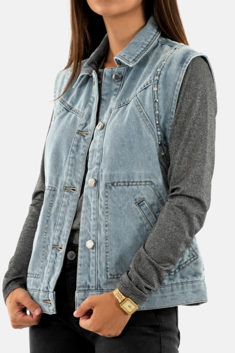 Blousons et vestes morgan 242-gak jean bleached