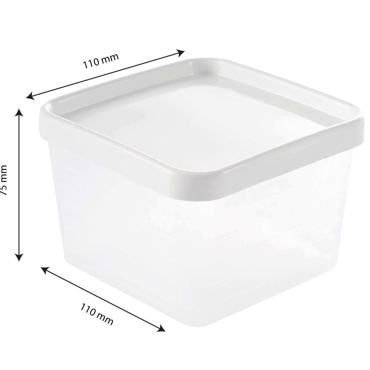Boîte transparente hermétique 0.6L + le couvercle