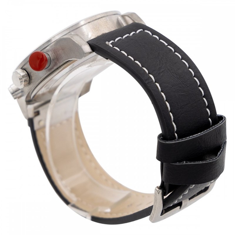 Montre Homme M. JOHN bracelet Cuir Noir