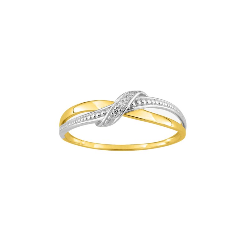 Bague Femme - Or 9 Carats - Diamant