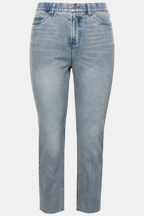 Mom-Jeans, Wide Legs, 5-Pocket, cut Saum