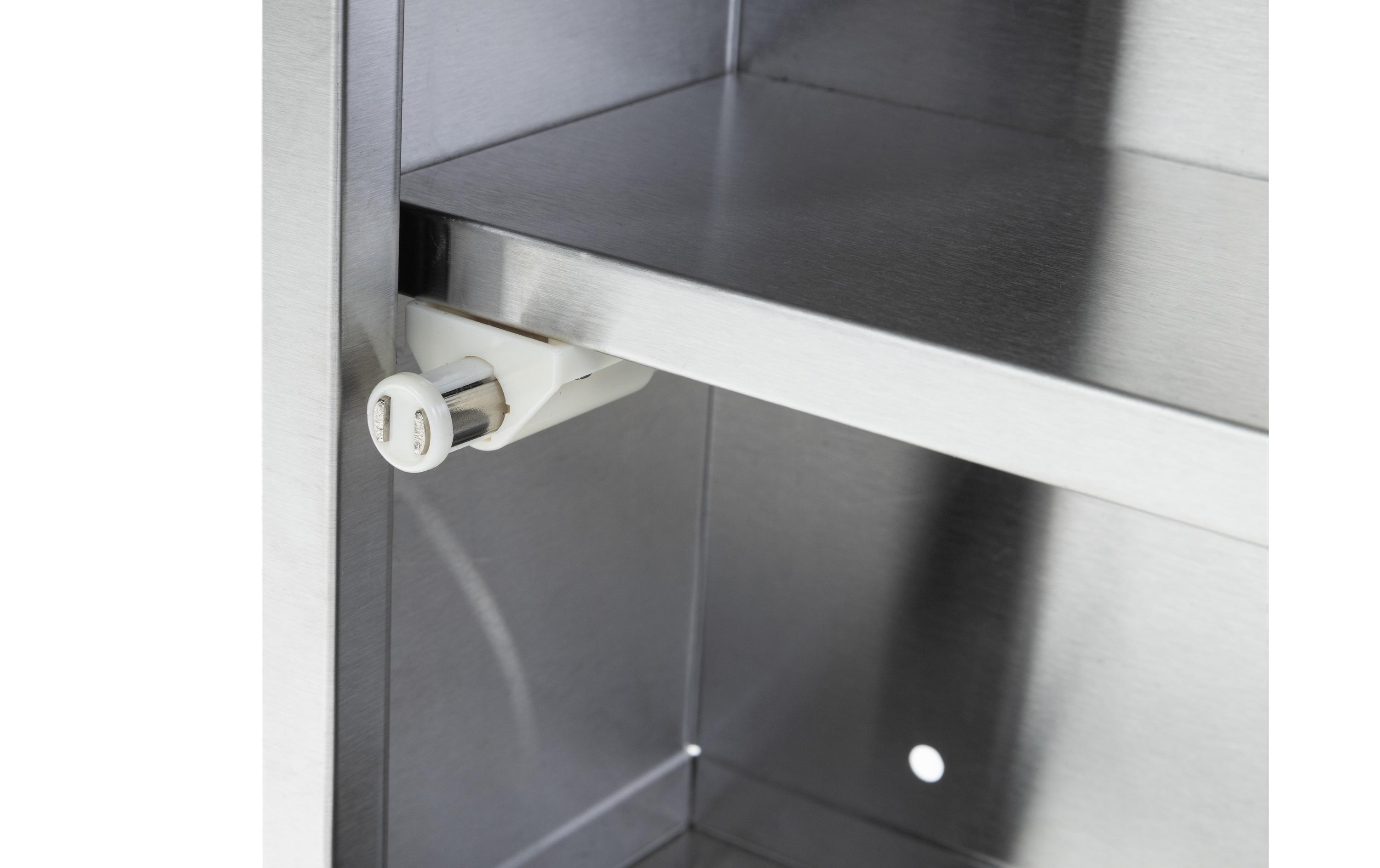 Erste Hilfe Schrank 30 x 30 x 12 cm, EdelstahlMedizinschrank zur Wandmontage